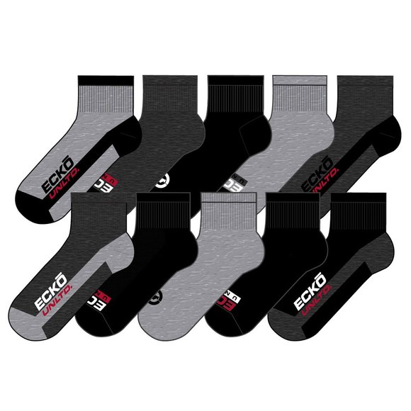 Ecko Unltd. Men 10 Pack Flatknit No Show Socks - Picture 1 of 2